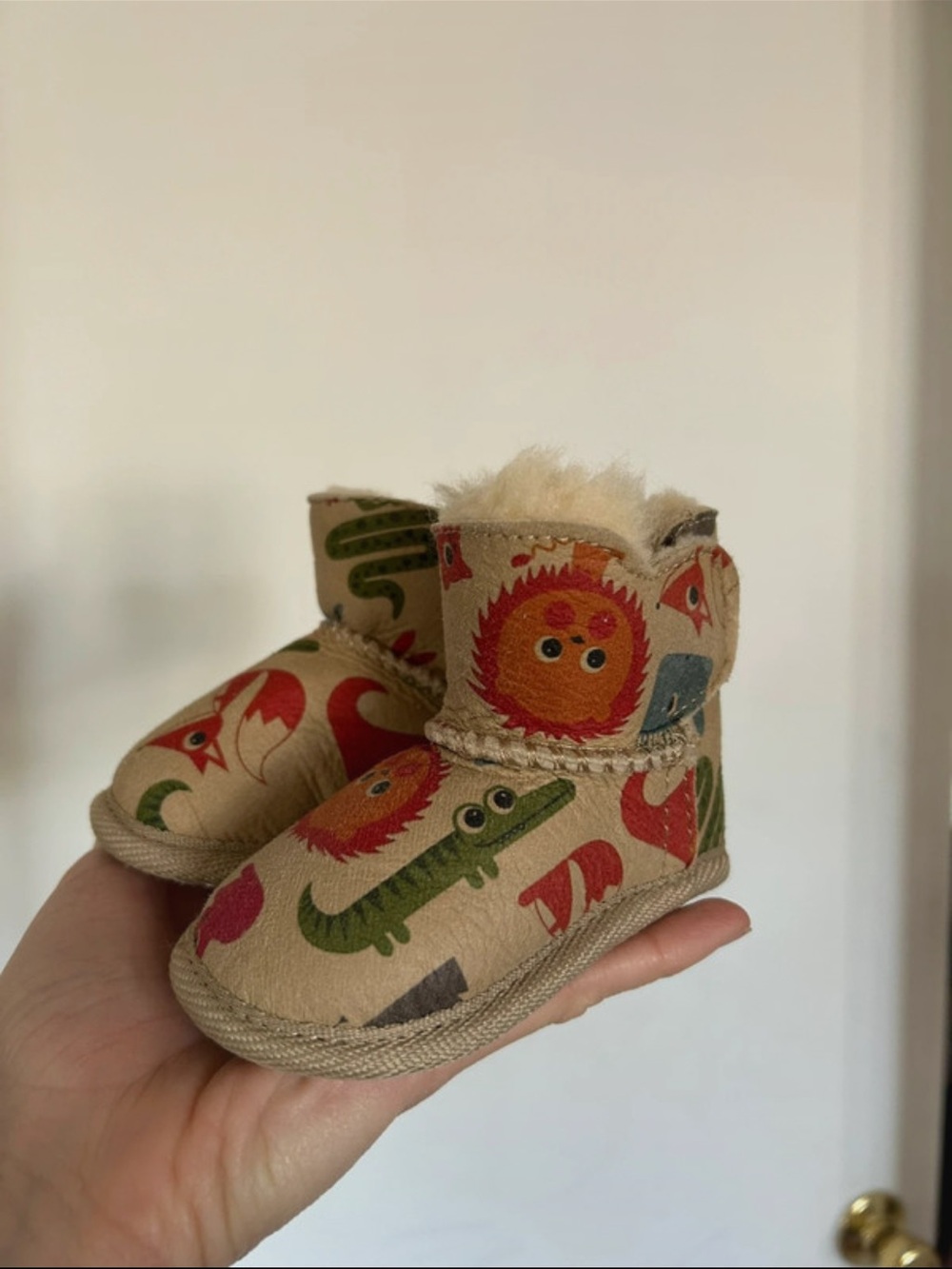 Emu Baby Animal Print Cozy Booties